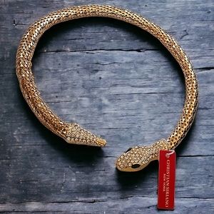 Snake neck-collar Christian Siriano New York, gold necklace